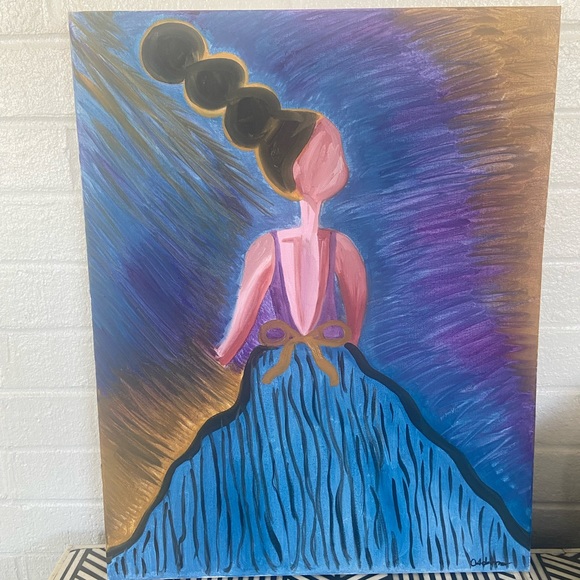 My Little Princess Original Canvas Oil Painting - Picture 1 of 1